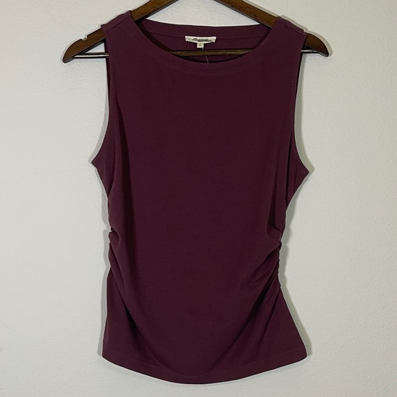 Madewell NWT Cinched Crewneck Tank Size Small in Dark Fig - Picture 5 of 11